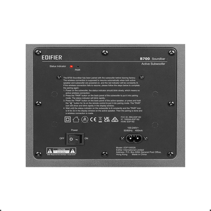 Sistema de altavoces Dolby Atmos® B700: barra de sonido 5.1.2 con subwoofer inalámbrico 